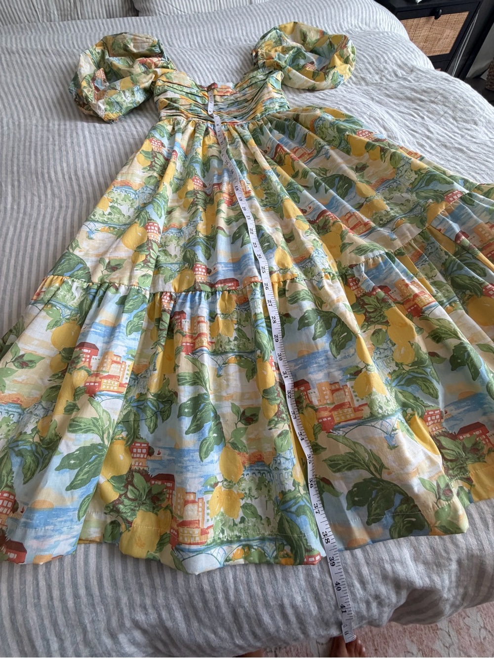 Abercrombie & Fitch Emerson Italy Print Yellow & Green Dress - Picture 3 of 6